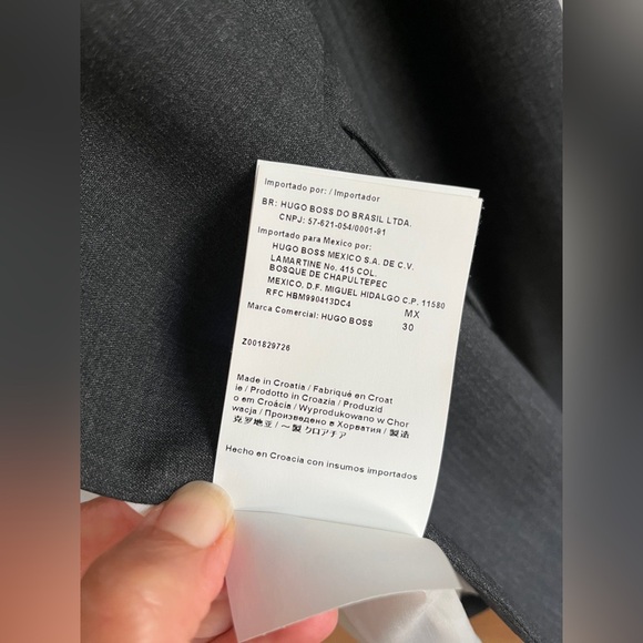 Women’s Boss by Hugo Boss charcoal gray wool blend Juicy 3 blazer - size 8 - Picture 8 of 8